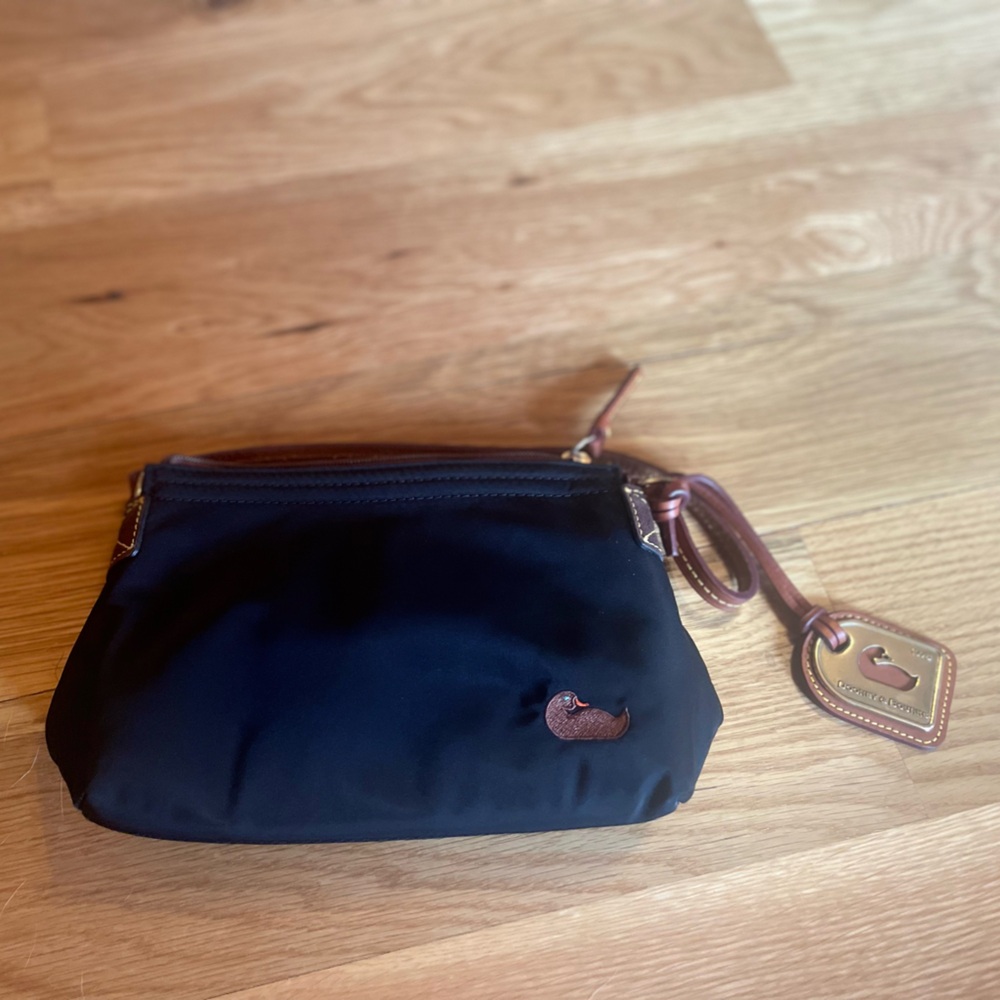 Dooney & Bourke Womens Black Nylon Pouchette
Purse Embroidered Duck